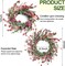 Front Door Wreath 24 Inch Spring/Summer Wreaths for Front Door, Front Door Wreaths for All Seasons for Indoor Outdoor Home Office Wall Window Wedding Farmhouse Decor (Red&Orange&Purple)
